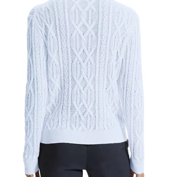 Theory Linen Blend Cable Knit Sweater - Picture 3 of 6